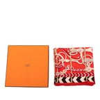 Hermes Carre 90 Panoplie Equestre Horseback Riding Equipment Set Scarf Red — view 7