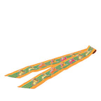 Hermes Carre 90 Pani la Shar Pawnee Chief of the Scarf Orange Multicolor Silk 1