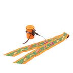 Hermes Carre 90 Pani la Shar Pawnee Chief of the Scarf Orange Multicolor Silk 1 — view 5