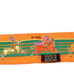 Hermes Carre 90 Pani la Shar Pawnee Chief of the Scarf Orange Multicolor Silk 1 — view 3