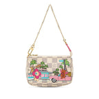 Louis Vuitton Damier Azur Vivienne Mini Pochette Pouch Mini Handbag White