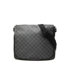 Louis Vuitton Damier Daniel MM Crossbody Shoulder Bag Black Leather 1