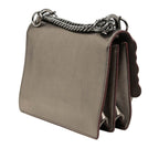 Fendi Canai Chain Shoulder Bag Silver Leather — view 2