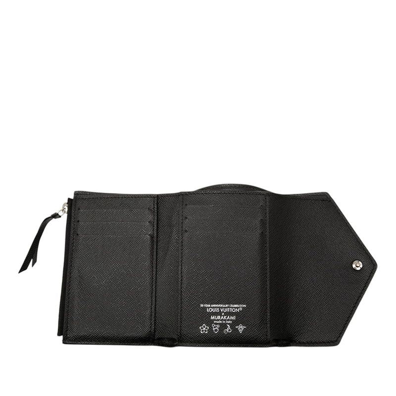 Louis Vuitton Takashi Murakami Portefeuille Victorine Trifold Wallet Black 1 — view 4