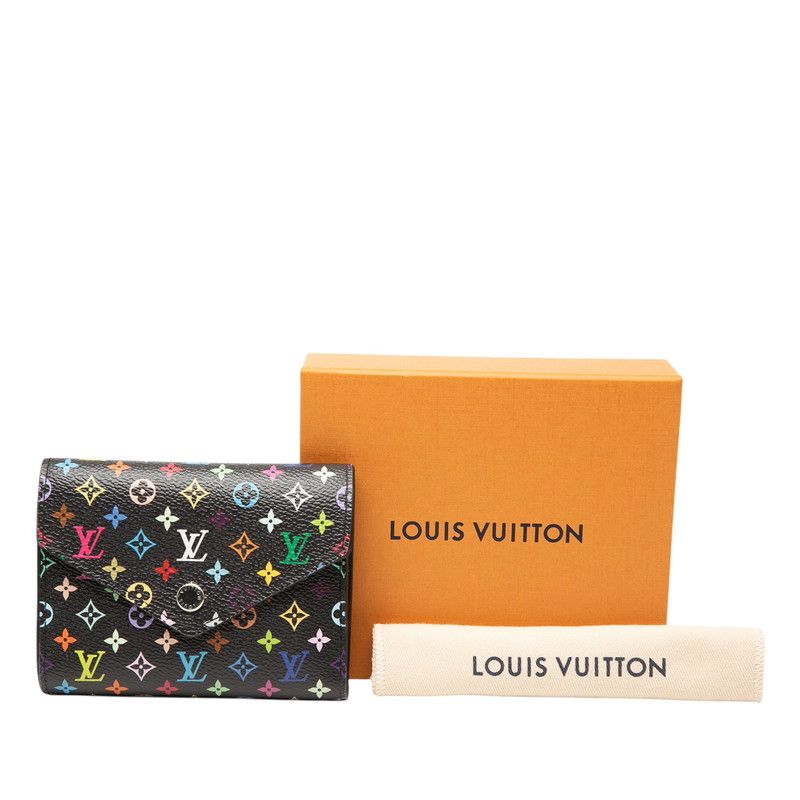 Louis Vuitton Takashi Murakami Portefeuille Victorine Trifold Wallet Black 1 — view 8