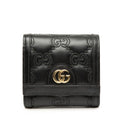 Gucci GG Matelasse Logo Bifold Wallet Black Leather 1