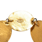 Chanel CC Logo Bangle Gold White Plated Bracelet — view 6
