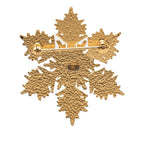 Chanel CC Logo Snowflake Brooch Gold Plated Rhinestone 1 — view 3