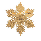 Chanel CC Logo Snowflake Brooch Gold Plated Rhinestone 1 — view 2