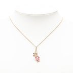 Chanel Camellia CC Logo Flower Motif Necklace Gold Red Pink Plated 1 — view 6