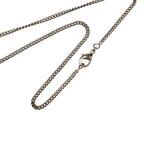 Chanel Camellia CC Logo Necklace Silver Metal Rhinestone 1 — view 4