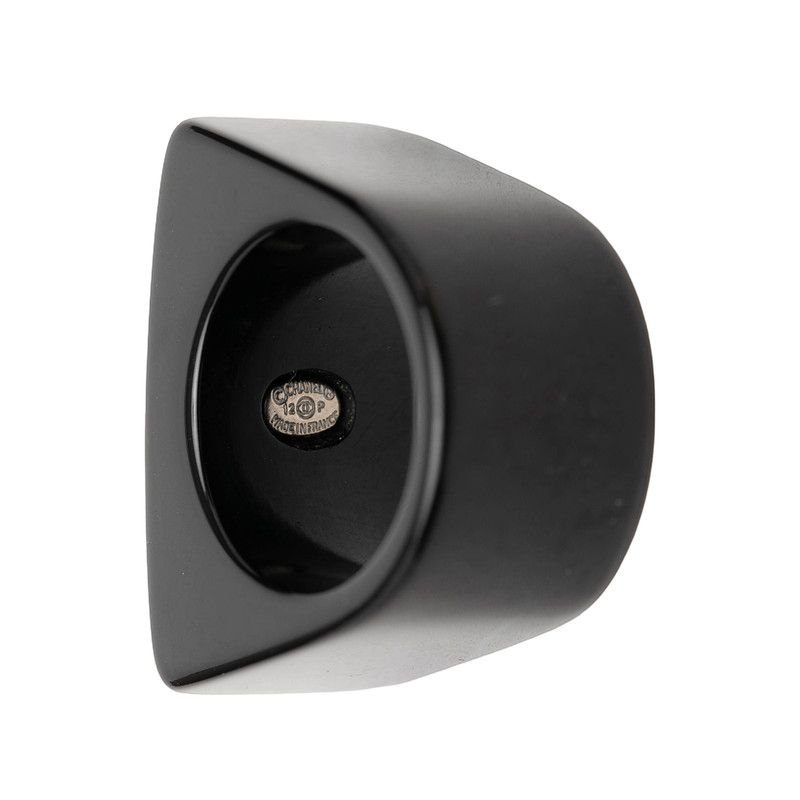 Chanel CC Logo Ring Black Blue Plastic