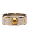 Louis Vuitton Nanogram Ring S Silver Gold Metal Plated