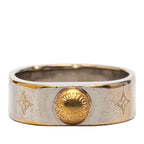 Louis Vuitton Nanogram Ring S Silver Gold Metal Plated