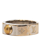 Louis Vuitton Nanogram Ring S Silver Gold Metal Plated