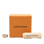 Louis Vuitton Nanogram Ring S Silver Gold Metal Plated
