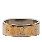 Louis Vuitton Nanogram Ring S Silver Gold Metal Plated