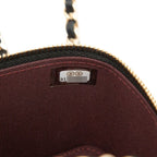 Chanel CC Logo Quilted Mini Vanity Chain Shoulder Bag Black Lambskin — view 6