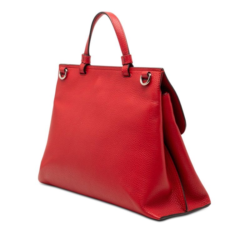 Gucci Bamboo Daily 2-Way Shoulder Bag Red Leather — view 2