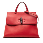 Gucci Bamboo Daily 2-Way Shoulder Bag Red Leather