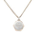 Gucci Hexagon Pendant Necklace Silver