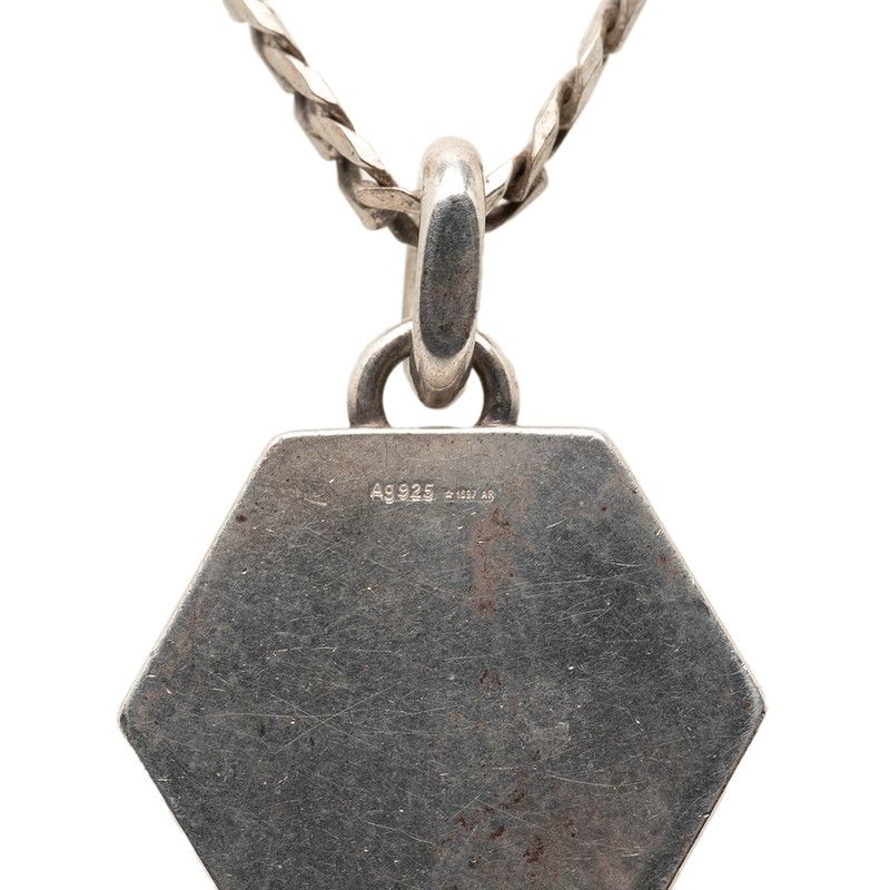 Gucci Hexagon Pendant Necklace Silver — view 5