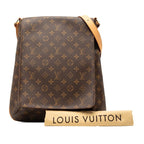 Louis Vuitton Monogram Musette Crossbody Shoulder Bag Brown Leather — view 8