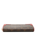 Louis Vuitton Monogram Zippy Wallet Retiro Brown Cerise Leather — view 3