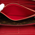 Louis Vuitton Monogram Zippy Wallet Retiro Brown Cerise Leather — view 4
