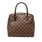 Louis Vuitton Damier Brera Handbag Brown Leather