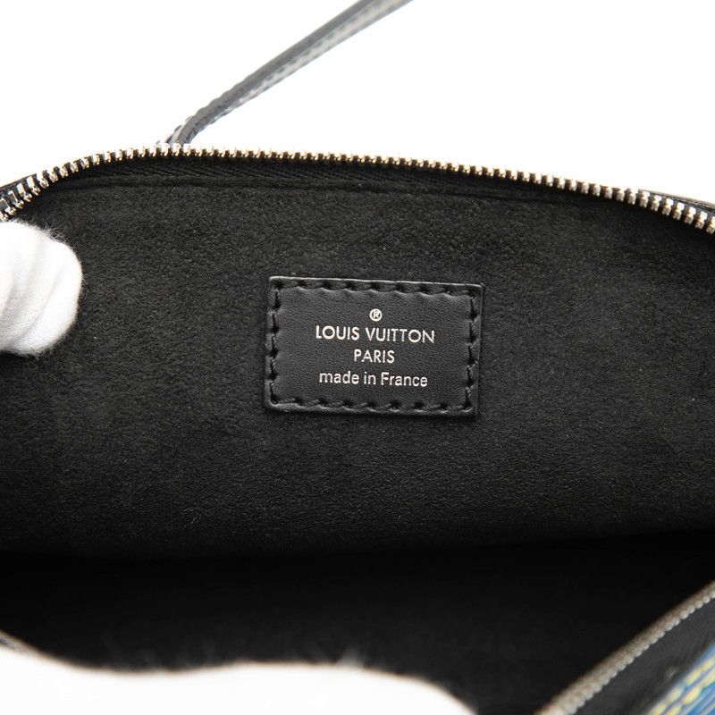 Louis Vuitton Epi Denim Nano Alma 2-Way Shoulder Bag Blue Black Leather — view 5
