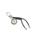 Louis Vuitton Damier Graphite Bag Charm Key Holder Leather Rope Black Silver