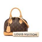 Louis Vuitton Monogram Alma BB Shoulder Bag 2-Way Brown Leather — view 6