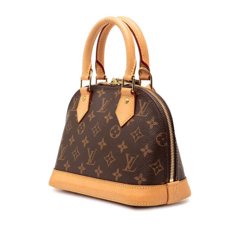 Louis Vuitton Monogram Alma BB Shoulder Bag 2-Way Brown Leather — view 2