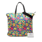 Prada Floral Tote Shoulder Bag 2-Way Blue Pink Multicolor Nylon Leather — view 6