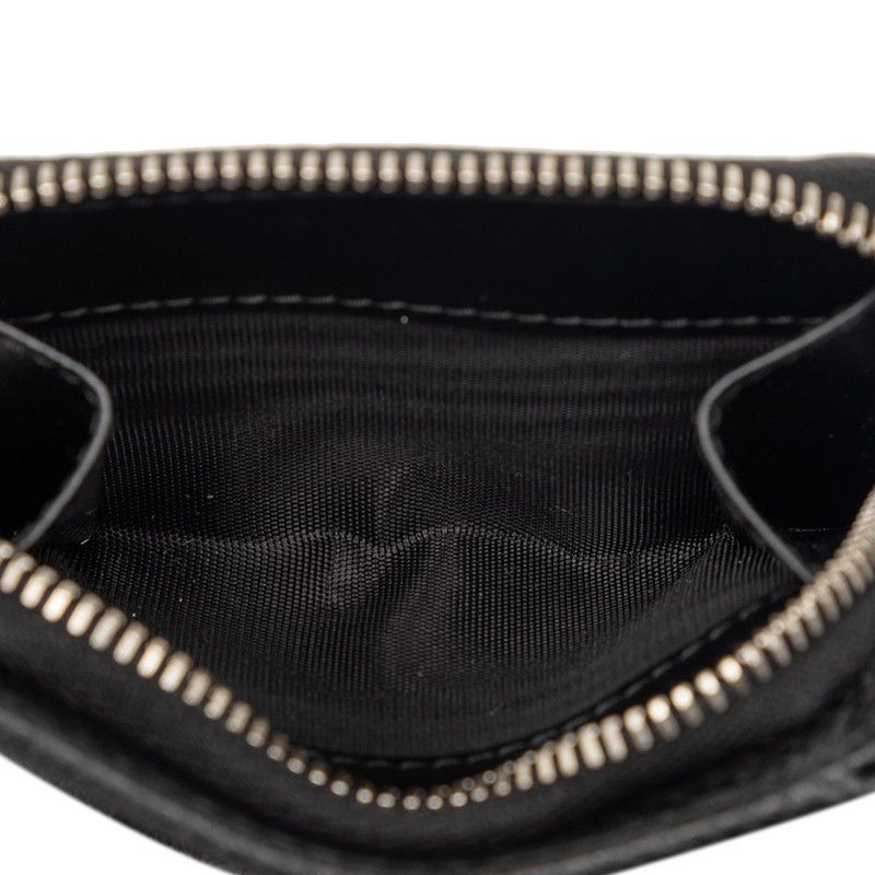 Prada Trifold Wallet Mini Black Vitello Daino Leather — view 5