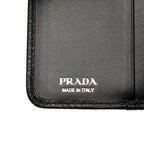 Prada Trifold Wallet Mini Black Vitello Daino Leather — view 6