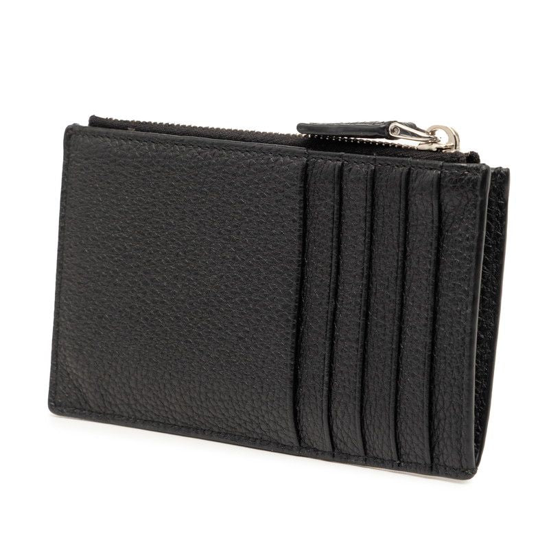 Prada Card Case Coin Fragment Black Leather — view 2