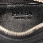Prada Card Case Coin Fragment Black Leather — view 5