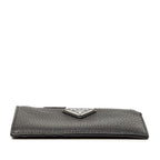 Prada Card Case Coin Fragment Black Leather — view 3