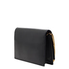 Saint Laurent YSL Logo Tassel Chain Wallet Shoulder Bag Black Leather 1 — view 2