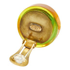 Chanel CC Logo Camellia Heels Vintage Earrings Orange Aurora Plated Resin 1 — view 4