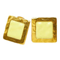Celine Square Earrings Gold Plated Enamel 1