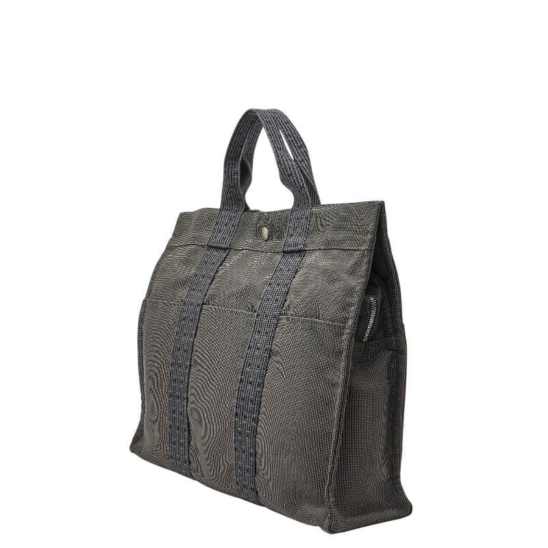 Hermes Her Line GM Tote Gray Canvas — view 2