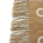 Hermes Molle Scarf Fringe Cashmere Beige OH — view 4