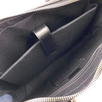 Gucci GG Supreme Shoulder Strap Leather Gray Black Business Bag Silver — view 3