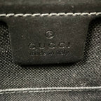 Gucci GG Supreme Shoulder Strap Leather Gray Black Business Bag Silver — view 4