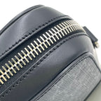 Gucci GG Supreme Shoulder Strap Leather Gray Black Business Bag Silver — view 9