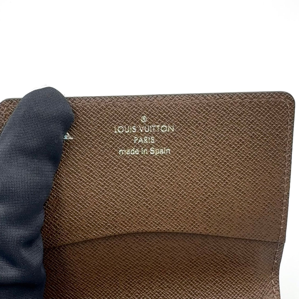 Louis Vuitton Amberop Carte de Visite Taiga Initial Leather Brown Card Case — view 4