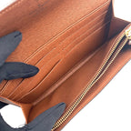 Louis Vuitton Pochette Porte-Monnaie Cles Monogram Brown Bifold Wallet Gold — view 3
